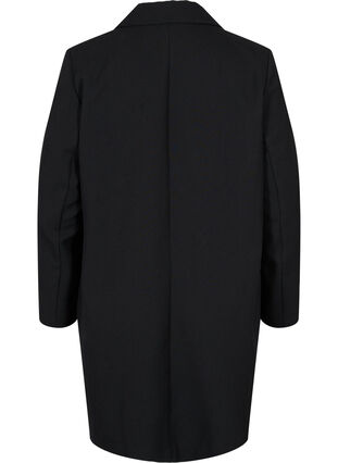 Klassischer Mantel mit Knopfverschluss, Black, Packshot image number 1