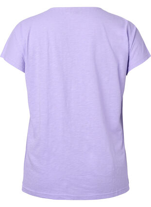 T-Shirt aus Baumwolle mit Blattprint, Lavender C Leaf, Packshot image number 1