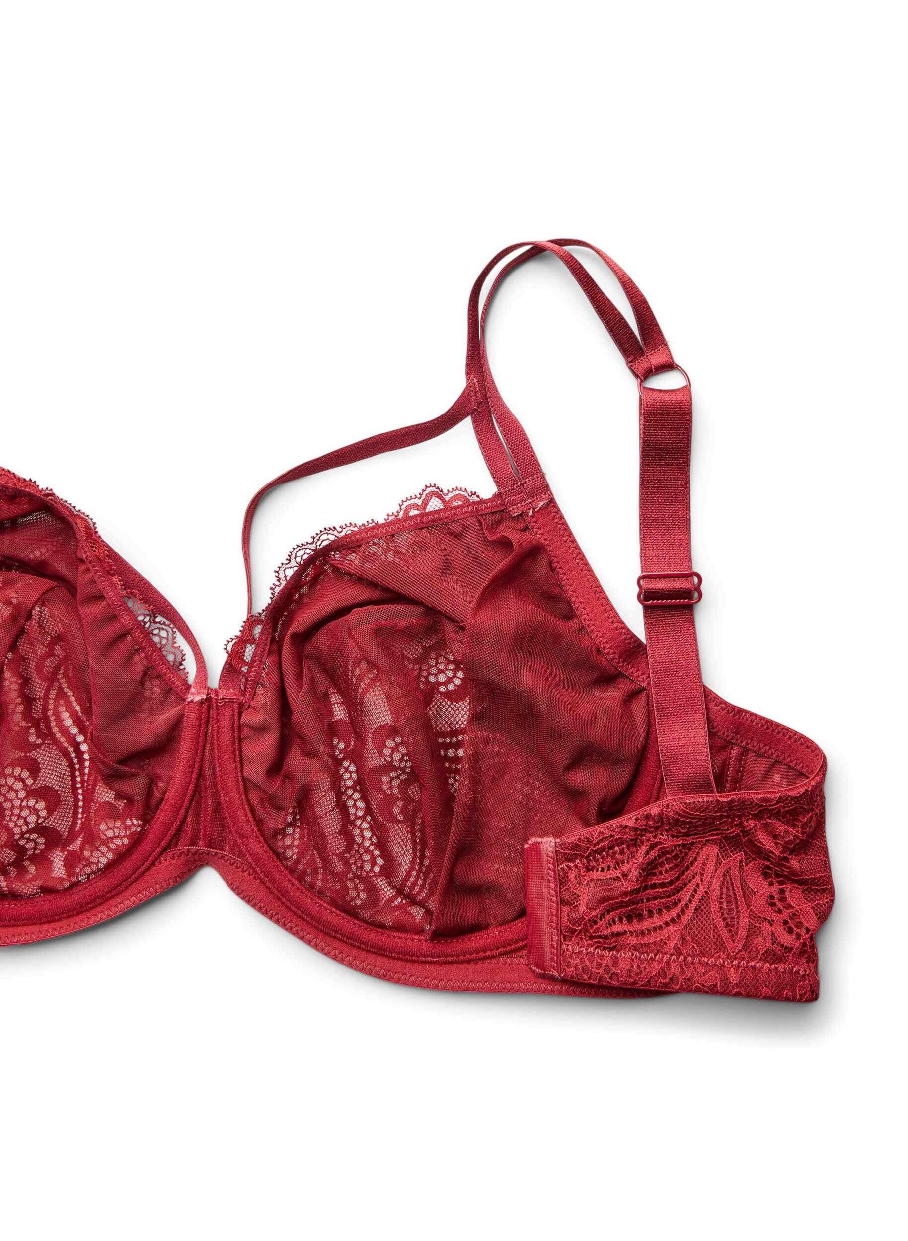 ZizziFull-Coverage-BH mit Spitze und doppelten Tr&auml;gern, Schwarz, Packshot image number 3