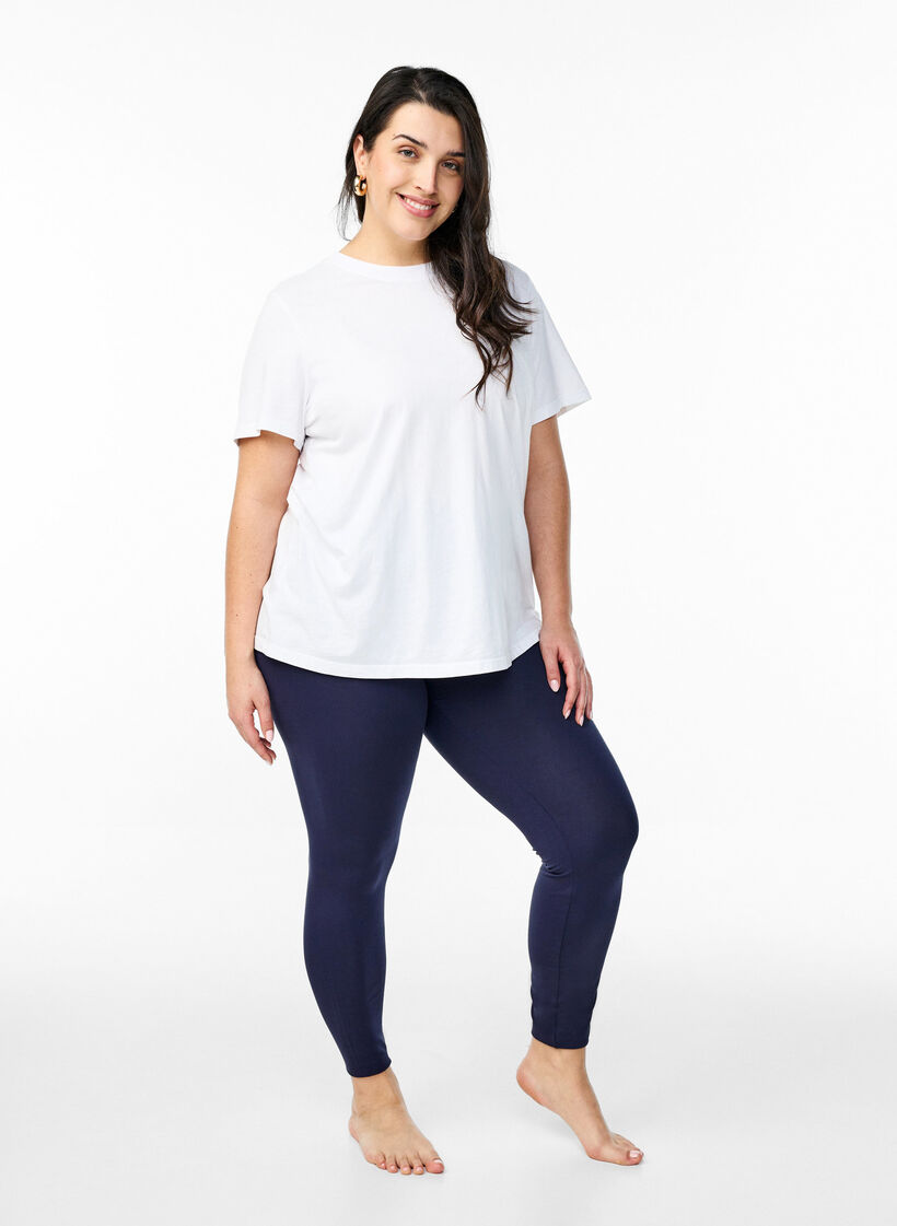 Basic-Leggings aus Viskose, Blau, Model image number 1