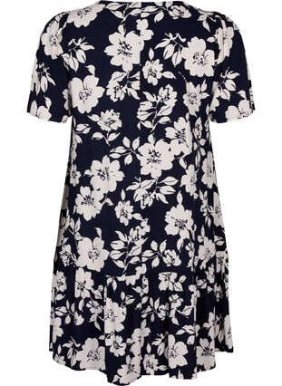 FLASH – Kleid aus Viskose mit Schnittlinie, N. Sky White Flower, Packshot image number 1