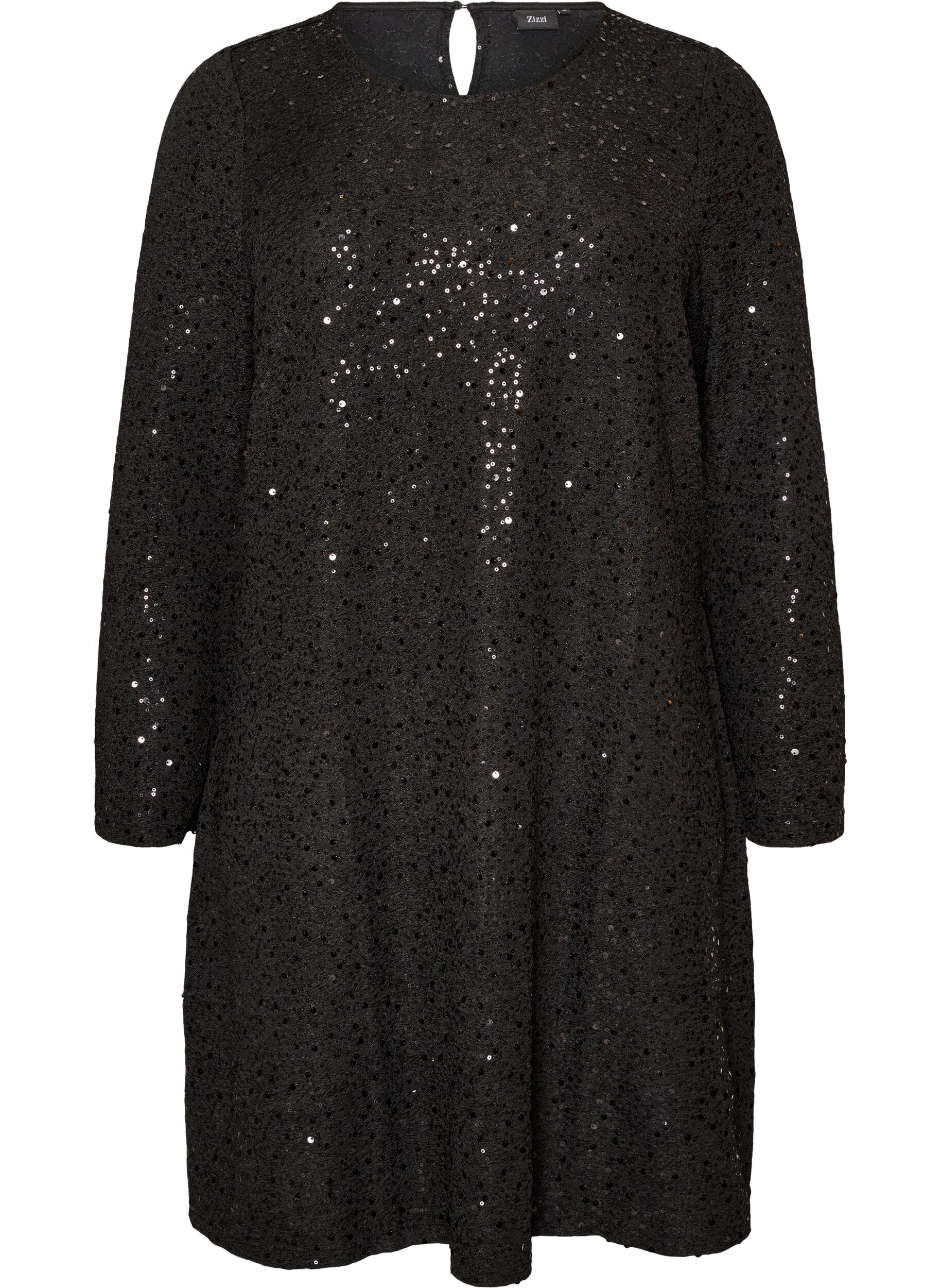 Kurzes Paillettenkleid in A-Linie