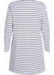 Gestreiftes Nachthemd aus Bio-Baumwolle, Weiß, Packshot image number 1