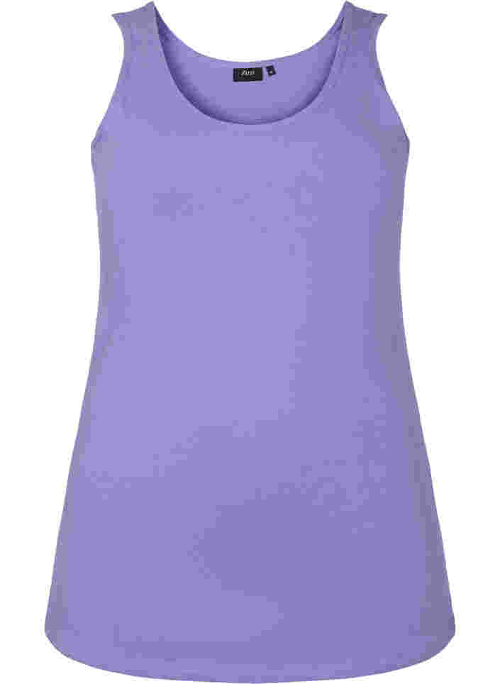 Einfarbiges basic Top aus Baumwolle, Veronica, Packshot image number 0