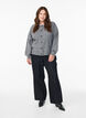 Rippenstrick Strickjacke mit Kn&ouml;pfen, Grau, Model image number 1