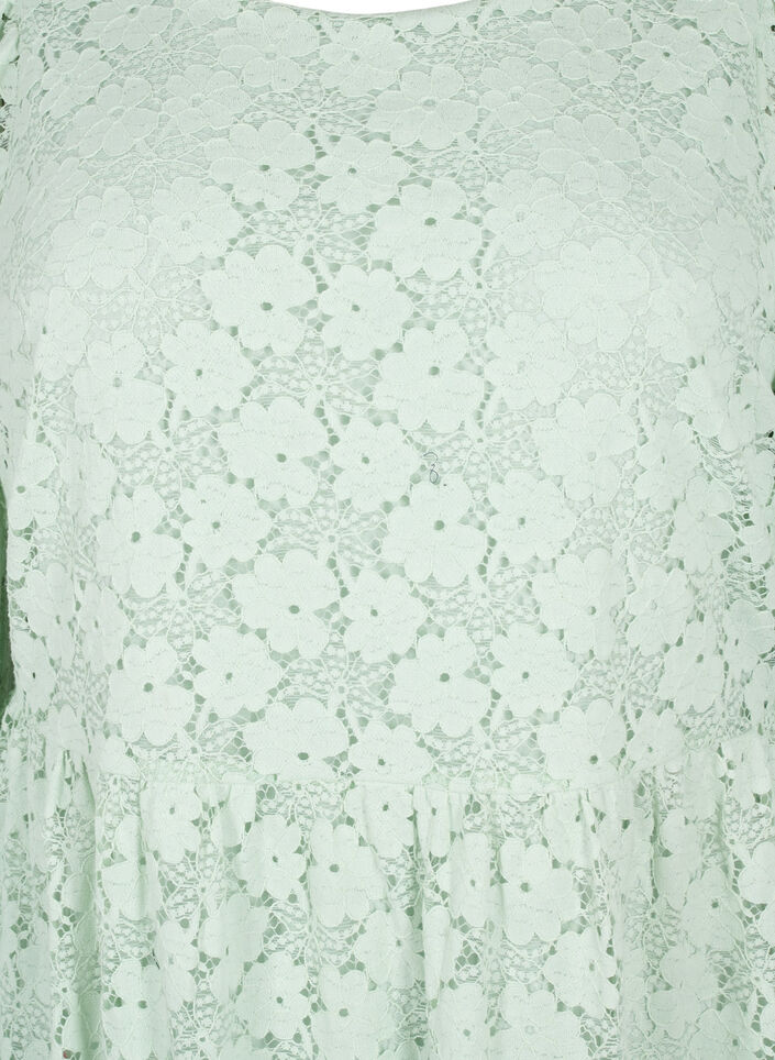 Spitze Kleid mit langen Ärmeln, Pastel Green , Packshot image number 2