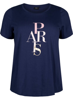 Baumwoll-T-Shirt mit Textaufdruck, Medieval B. w. Paris, Packshot image number 0