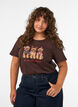 Weihnachts-T-Shirt aus Bio-Baumwolle, Braun, Model image number 0