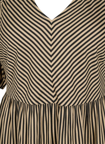Viskose-Kleid mit gestreiftem Druck, Coriander/Bl. Stripe, Packshot image number 2