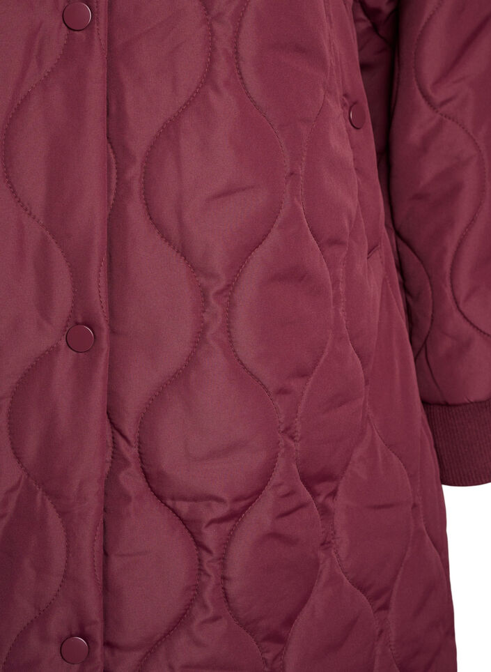 Mittellange Steppjacke mit Kapuze, 0655, Packshot image number 2