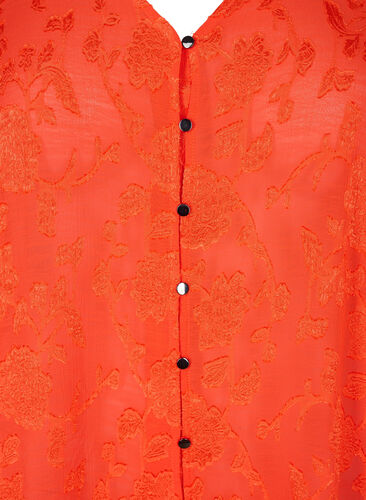 Langärmliges Hemd mit Jacquard-Look, Orange.com, Packshot image number 2