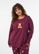 Nachtbluse mit Print, Rot, Model image number 0