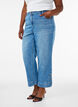 Kurze Kiana Jeans mit gerader Passform und Knopfdetails, Blau, Model image number 2