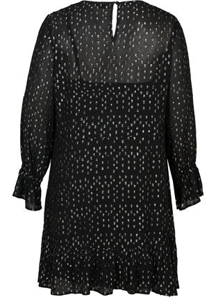 Langarm Kleid aus Viskose, Black, Packshot image number 1