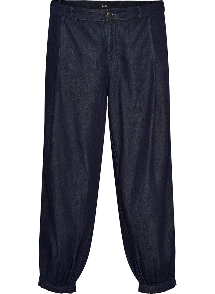 Balloon Jeans mit hoher Taille, Blau, Packshot image number 0