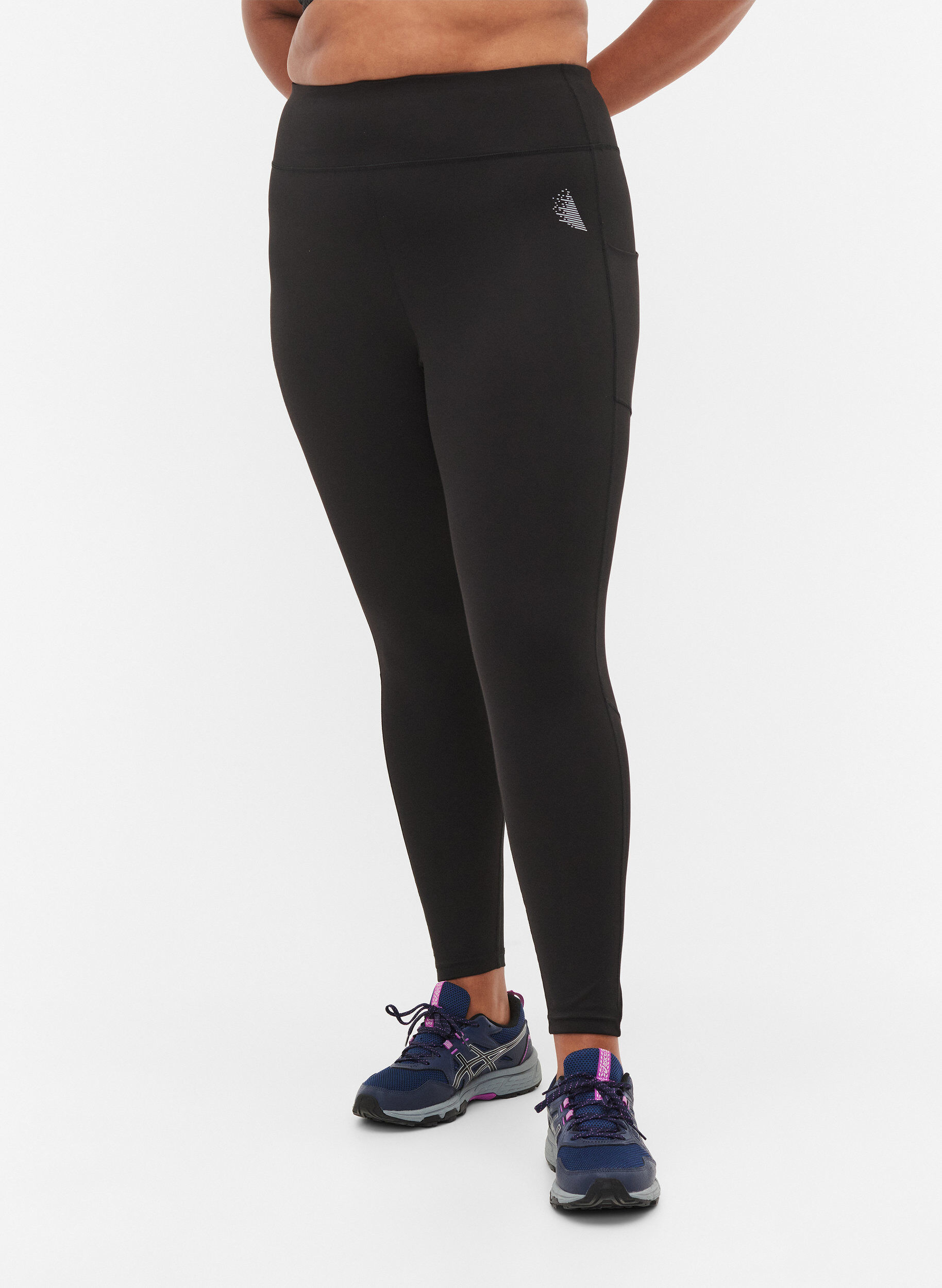 Zizzi CORE, POCKET TIGHTS - Trainingstights mit Mesh, Black, Model image number 3