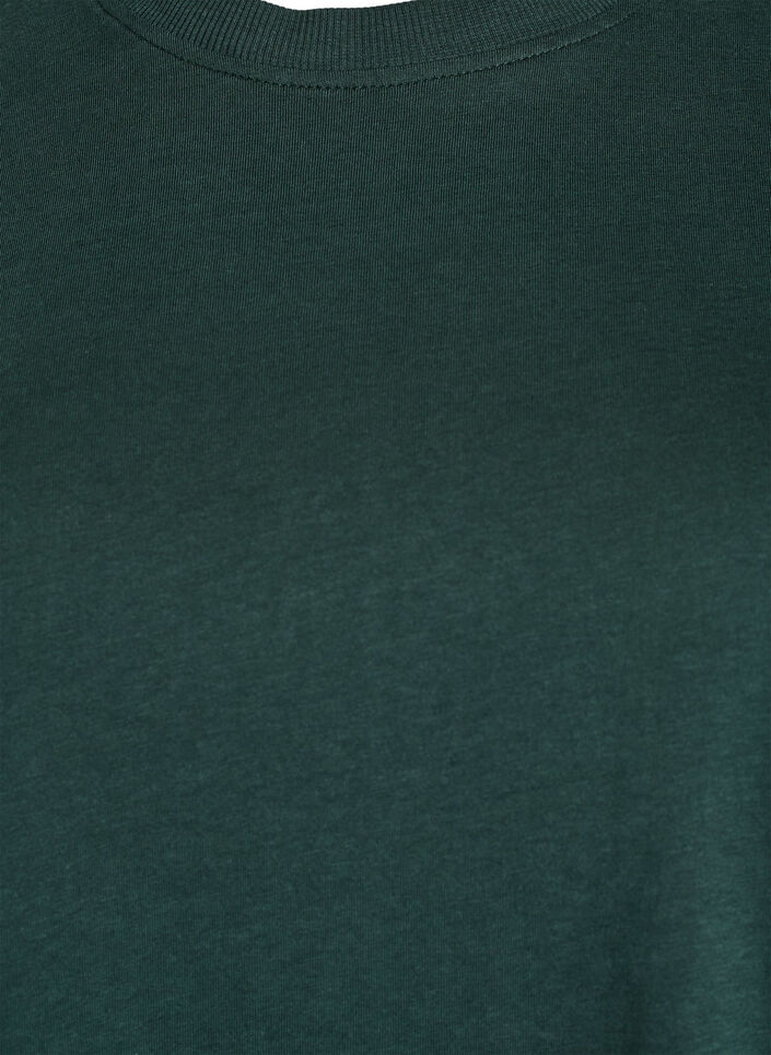 Basic-T-Shirt aus Baumwolle mit Rundhalsausschnitt, Gr&uuml;n, Packshot image number 2