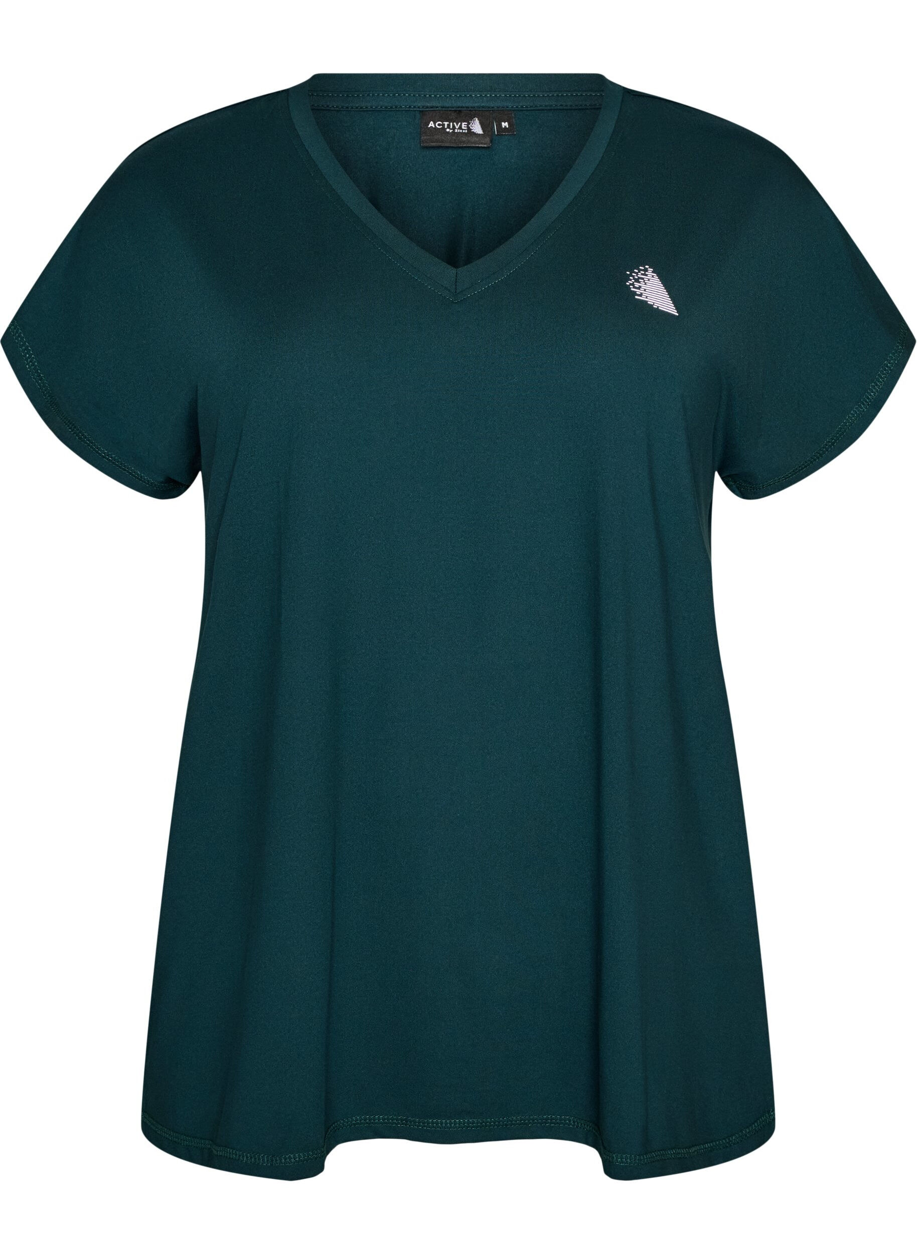 Lockeres Trainings-T-Shirt mit V-Ausschnitt