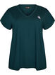 Lockeres Trainings-T-Shirt mit V-Ausschnitt, Gr&uuml;n, Packshot image number 0