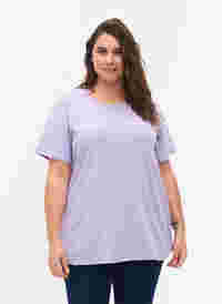 FLASH - T-Shirt mit Rundhalsausschnitt, Lavender, Model