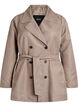 Kurzer Trenchcoat mit Gürtel, Grau, Packshot image number 0