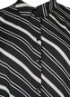 Gemusterte Bluse mit langen Ärmeln, Black Stripe, Packshot image number 2