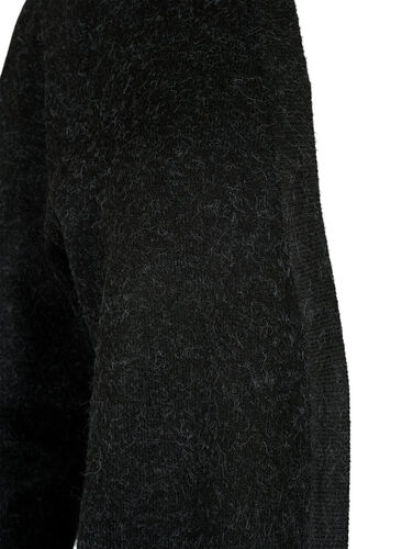 Gemusterter Strickcardigan mit Taschen, Dark Grey Melange, Packshot image number 2