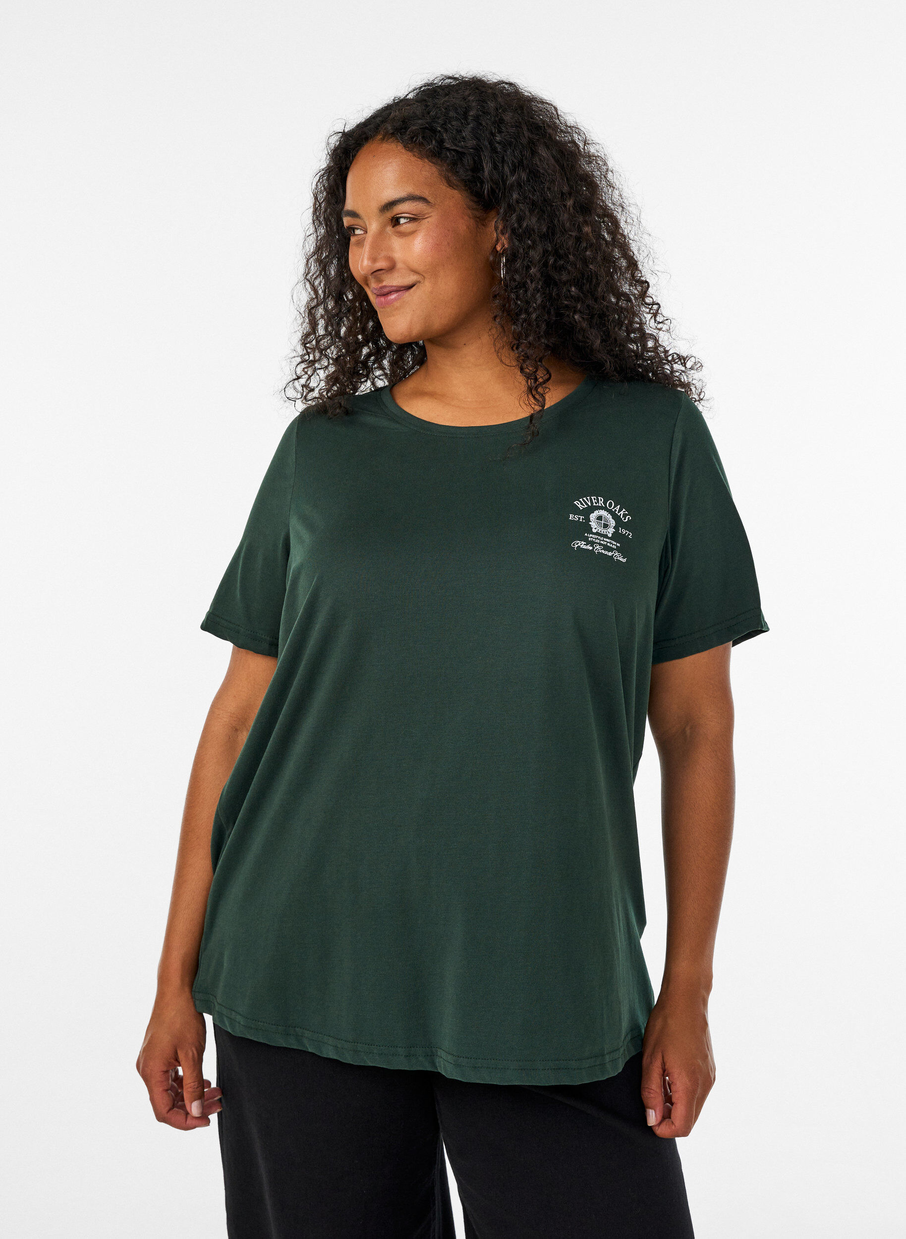 ZizziT-Shirt mit Print, Gr&uuml;n, Model image number 0