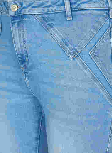 Super Slim Amy Jeans mit markanten Nähten, Light blue, Packshot image number 2