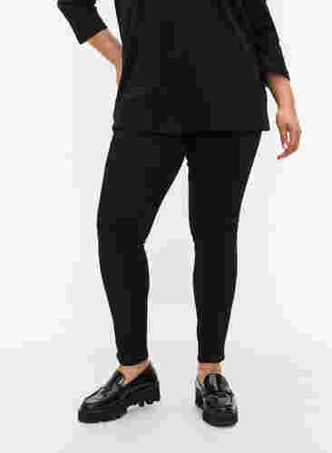 Stay Black Amy Jeans mit hoher Taille, Black, Model image number 3