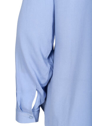 Bluse aus Viskose mit Brusttaschen, Blue Heron, Packshot image number 3