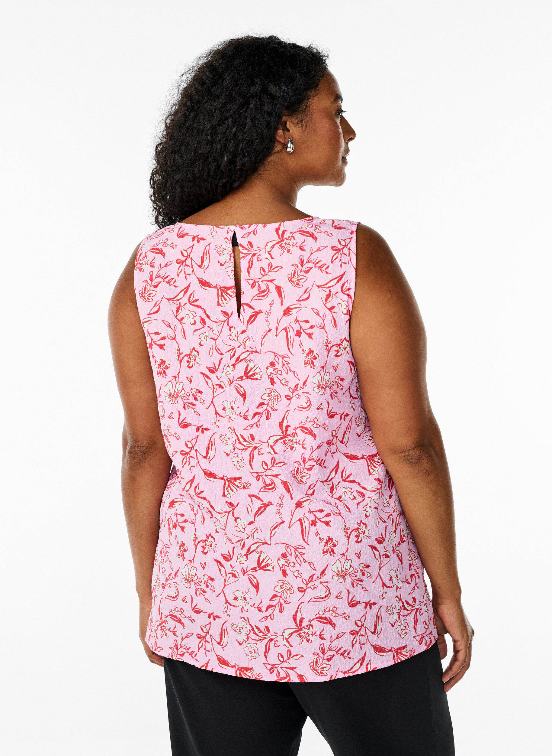 Zizzi FLASH &ndash; &Auml;rmelloses Top mit Struktur, Rot, Model image number 2