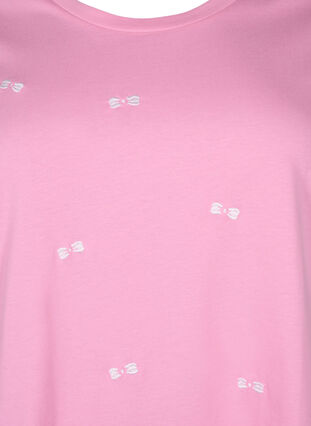 T-Shirt aus Bio-Baumwolle mit Herzen, Roseb. W. Bow Emb., Packshot image number 2