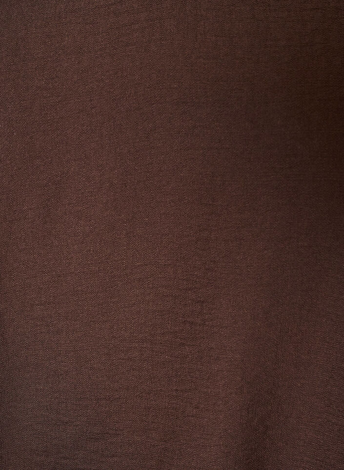 Viskosebluse mit V-Ausschnitt und Ballonform, Braun, Packshot image number 2