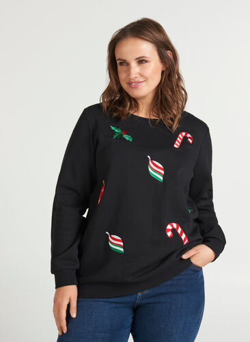 Weihnachtspullover, Black, Model image number 0