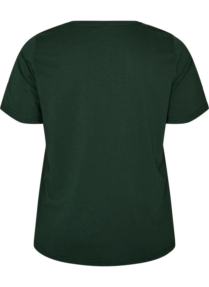 T-Shirt mit Print, Gr&uuml;n, Packshot image number 1