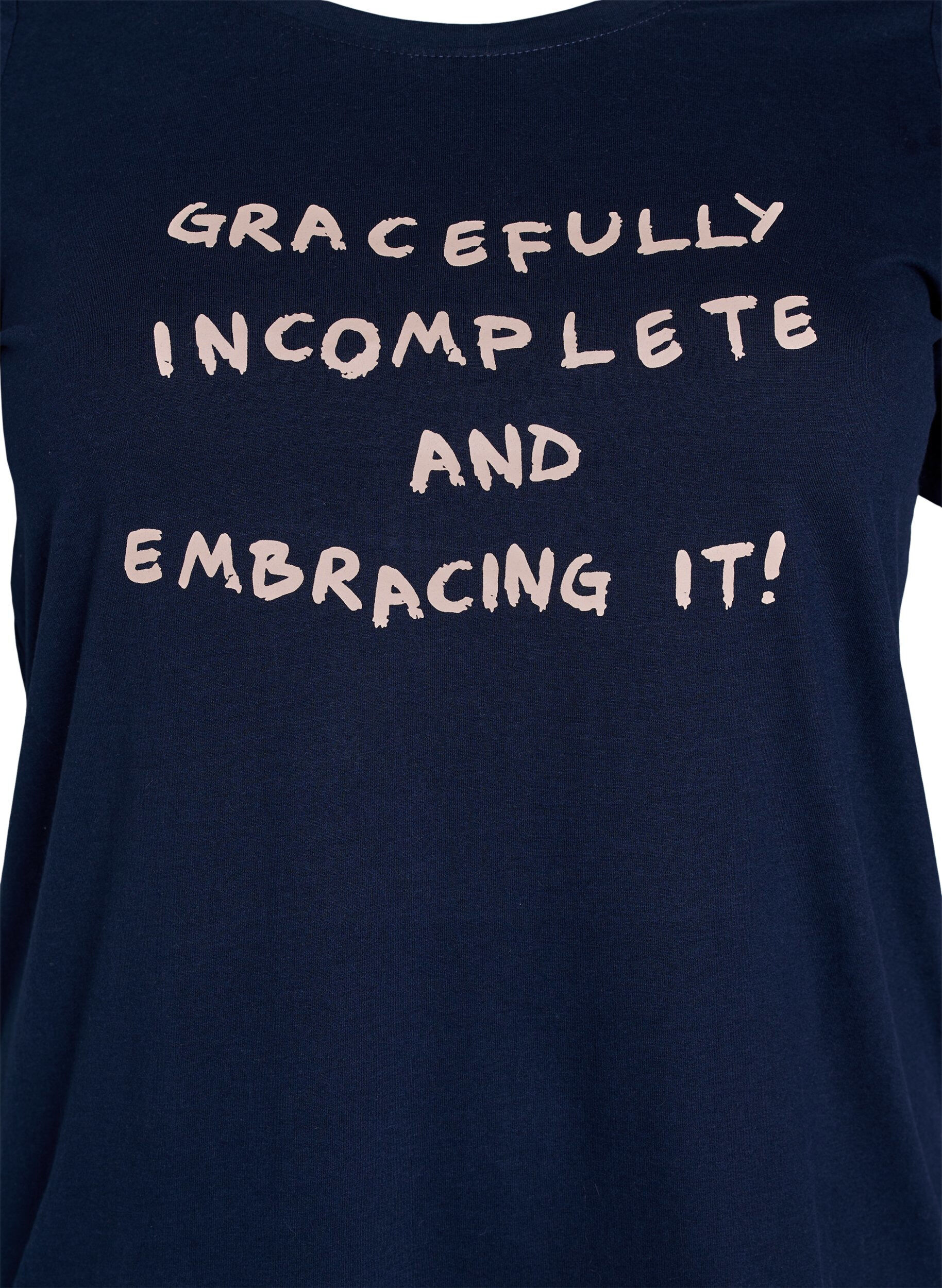 Zizzi FLASH - T-Shirt mit Print, Blau, Packshot image number 2