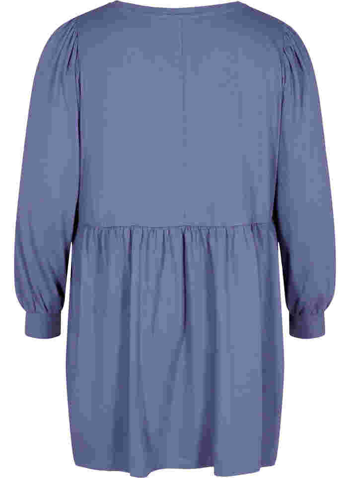 Schwangerschaftstunika mit Puffärmeln, Nightshadow Blue, Packshot image number 1