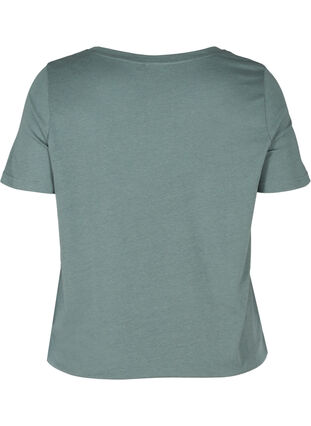 Kurzarm T-Shirt mit Kordelzug im Saum, Balsam Green, Packshot image number 1