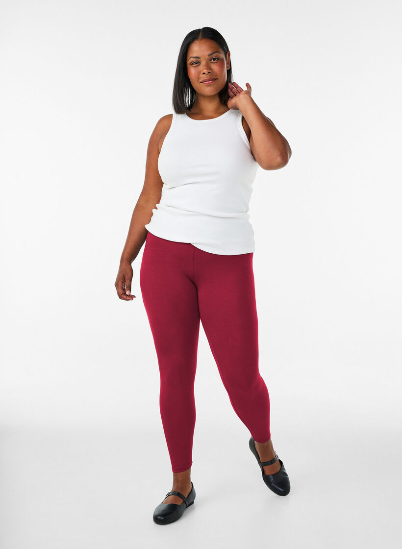Basic-Leggings aus Viskose, Rot, Model image number 1