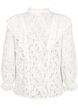 Hemdbluse aus Spitze mit Rüschendetail, Snow White, Packshot image number 1