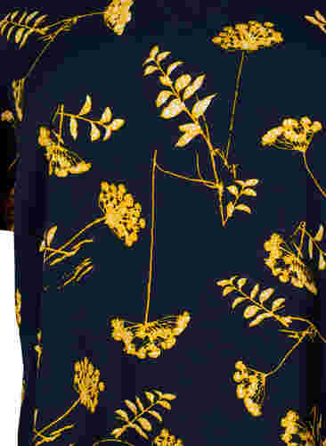 FLASH - Bluse mit kurzen Ärmeln und Print, Night Sky Yellow AOP, Packshot image number 2