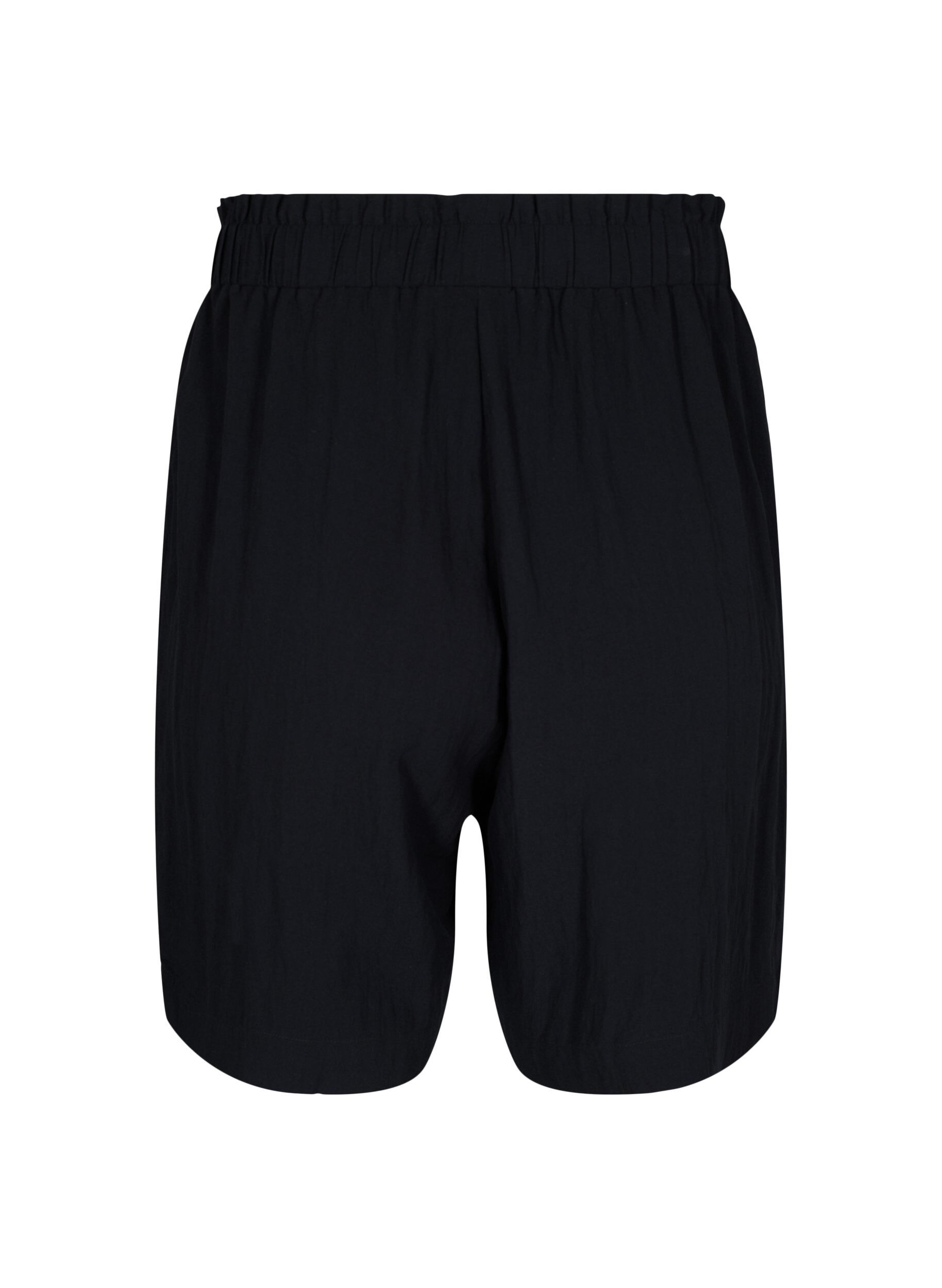 Zizzi Lockere kurze Hose aus Viskose, Black, Packshot image number 1