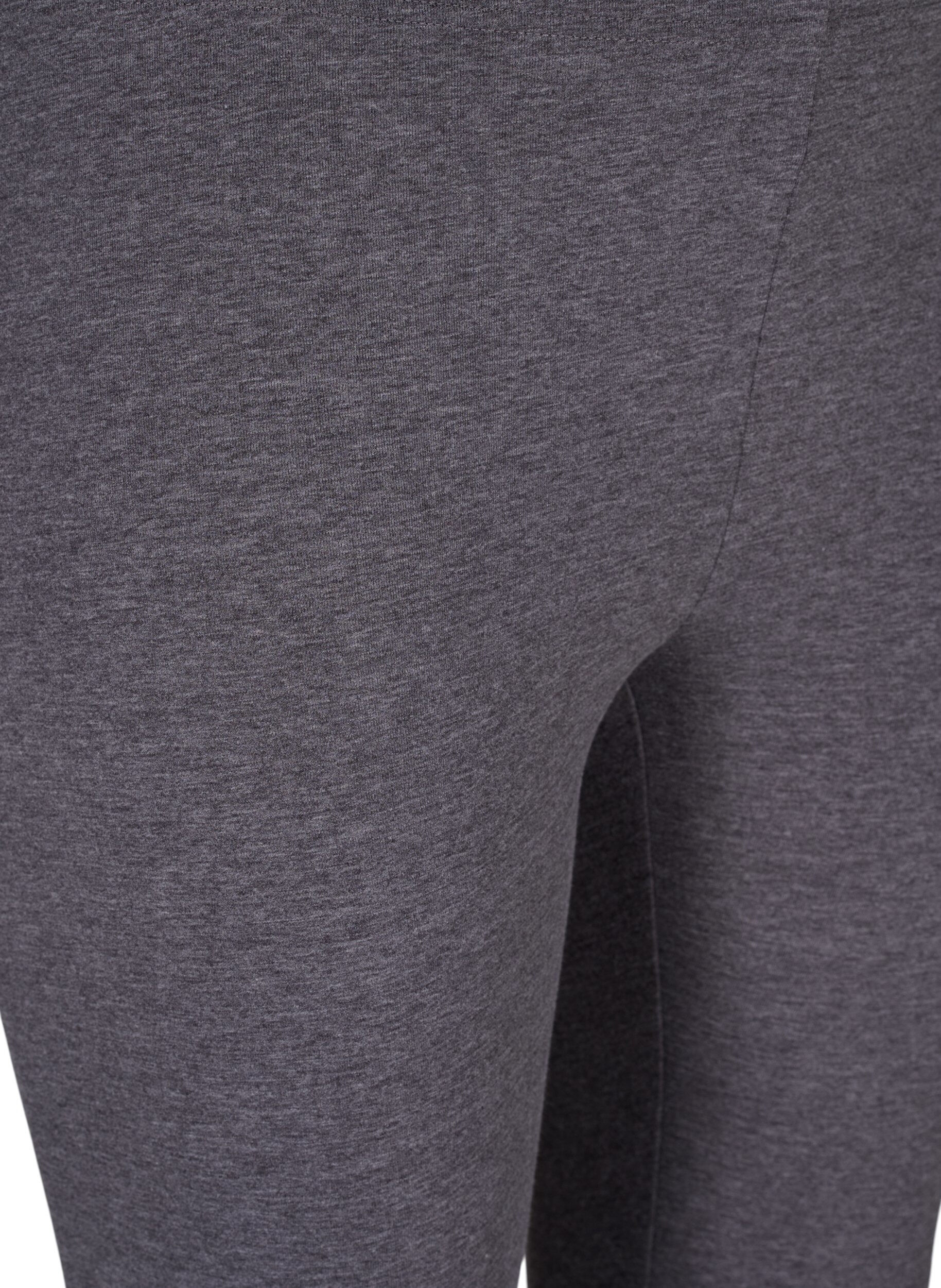 Zizzi Graue Melange-Leggings, Dark Grey Melange, Packshot image number 2