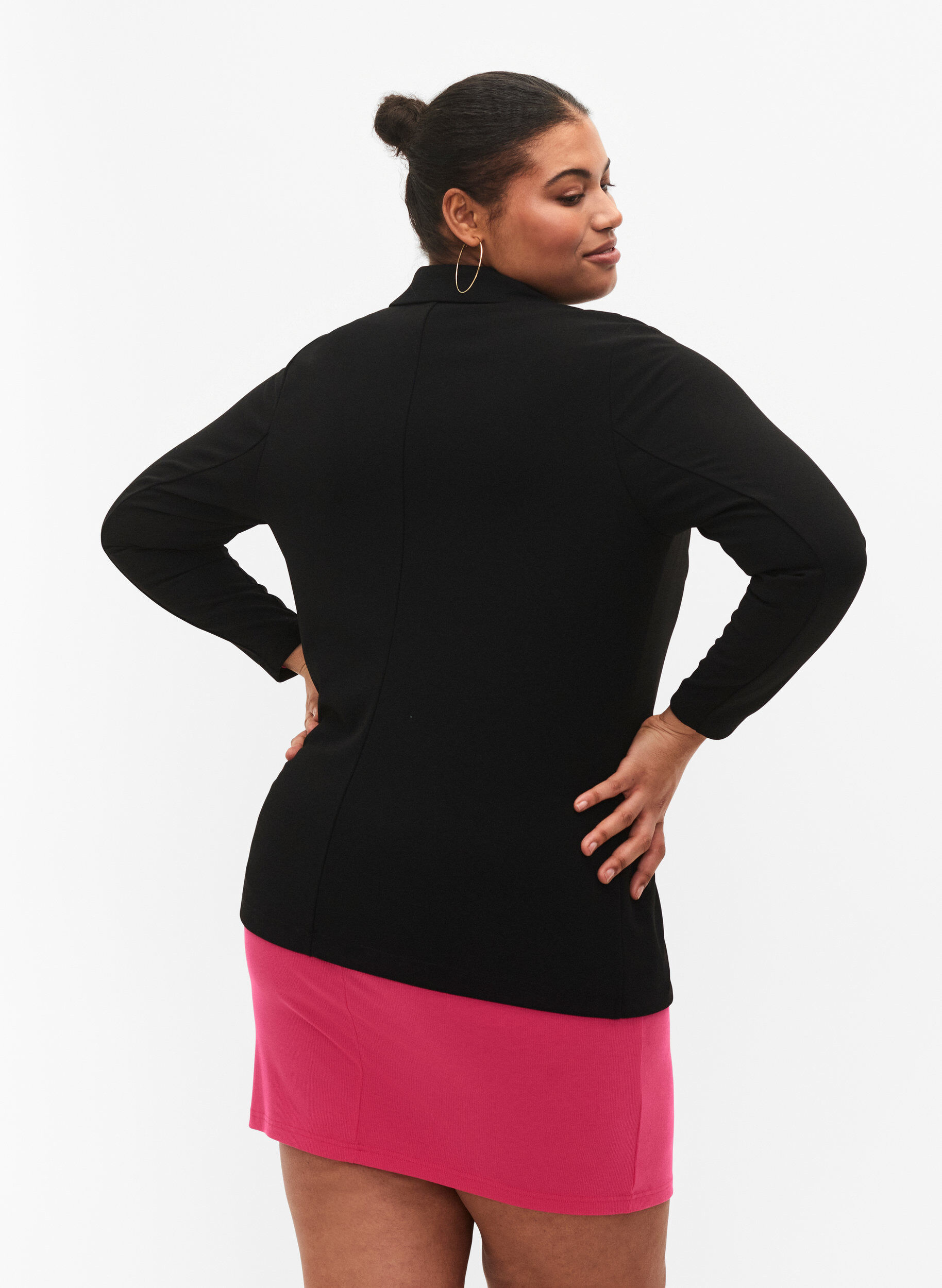 Zizzi Blazer mit Taschen, Black, Model image number 1