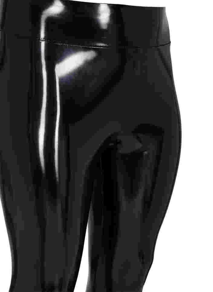 Wetlook Leggings, Black Shiny, Packshot image number 2