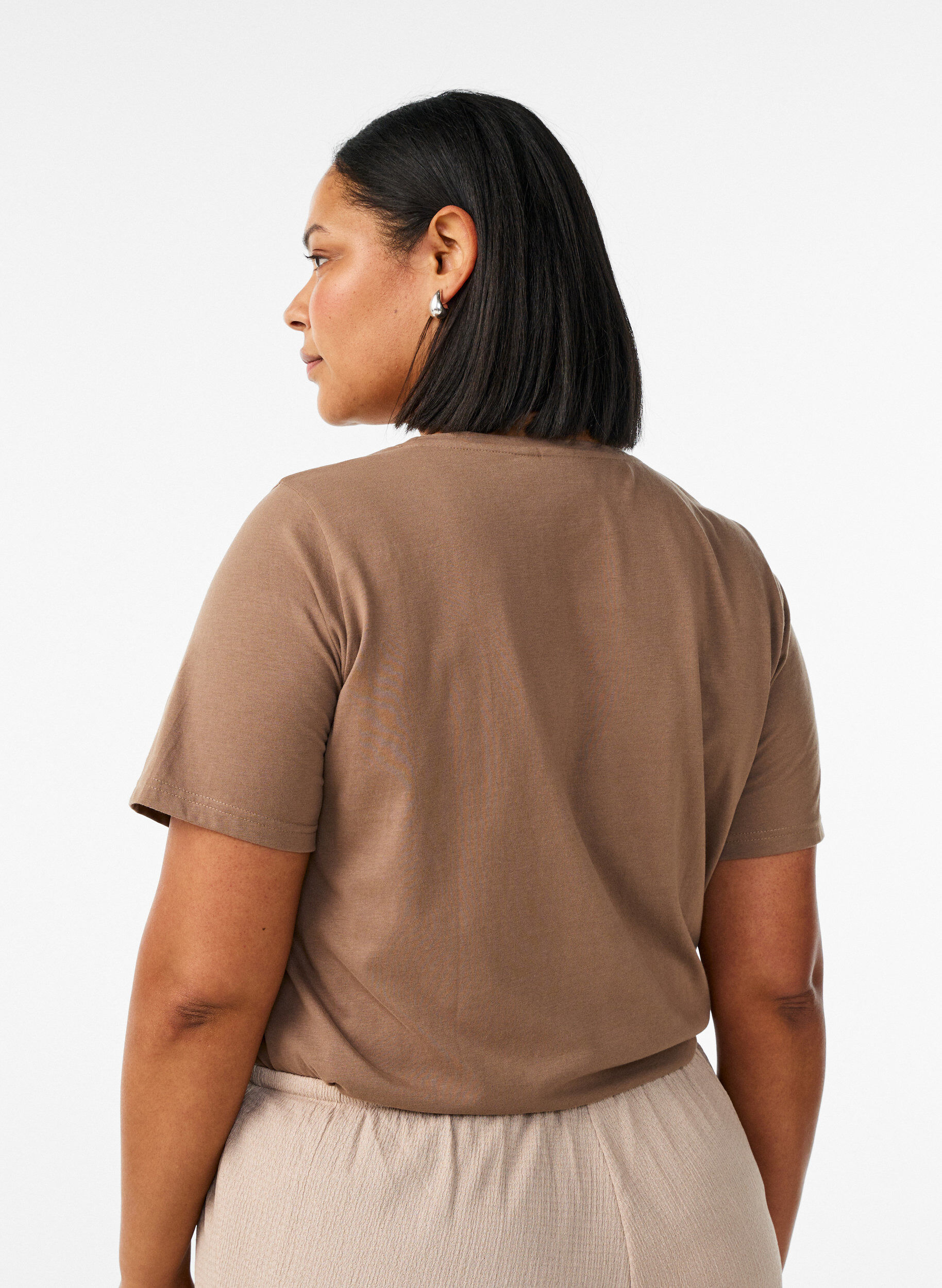 ZizziT-Shirt mit Print, Braun, Model image number 2