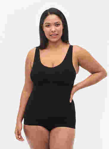 Shapewear Top mit breiten Trägern, Black, Model image number 0