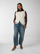 Strickweste mit Spitzenbesatz, Vanille, Model image number 1