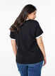 T-Shirt mit Textaufdruck, Black w.An. Wh.Paris, Model image number 1